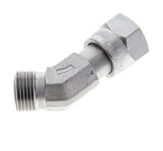 Raccord coudé 45° en acier zingué UN 13/16''-16 x UN 13/16''-16 F/M ORFS 630 Bar - Hydraulique