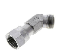 Raccord coudé 45° en acier zingué UN 13/16''-16 x UN 13/16''-16 F/M ORFS 630 Bar - Hydraulique