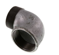 Rp 2'' x R 2'' F/M Zinc plated Cast iron 90 deg Elbow Fitting 25 Bar