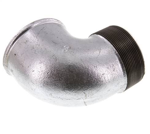 Rp 3'' x R 3'' F/M Zinc plated Cast iron 90 deg Elbow Fitting 25 Bar