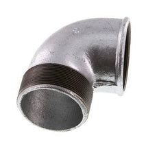 Rp 3'' x R 3'' F/M Zinc plated Cast iron 90 deg Elbow Fitting 25 Bar
