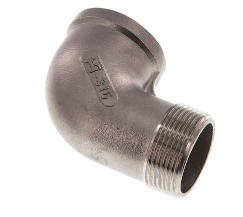 1 1/4'' NPT x 1 1/4'' NPT F/M Stainless steel 90 deg Elbow Fitting 16 Bar