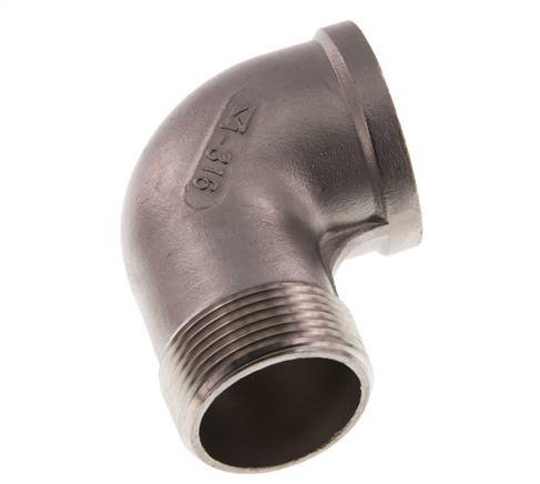 1 1/4'' NPT x 1 1/4'' NPT F/M Stainless steel 90 deg Elbow Fitting 16 Bar