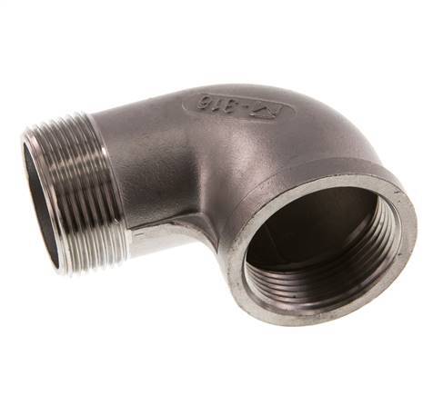 1 1/4'' NPT x 1 1/4'' NPT F/M Stainless steel 90 deg Elbow Fitting 16 Bar