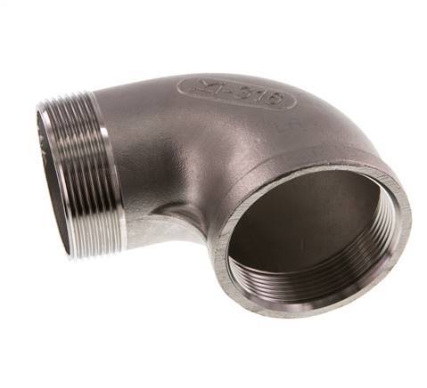 Rp 2'' x R 2'' F/M Stainless steel 90 deg Elbow Fitting 16 Bar