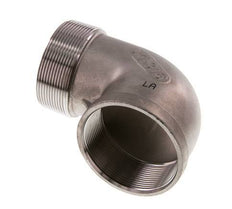 Rp 2 1/2'' x R 2 1/2'' F/M Raccord coudé 90 deg en acier inoxydable 16 Bar