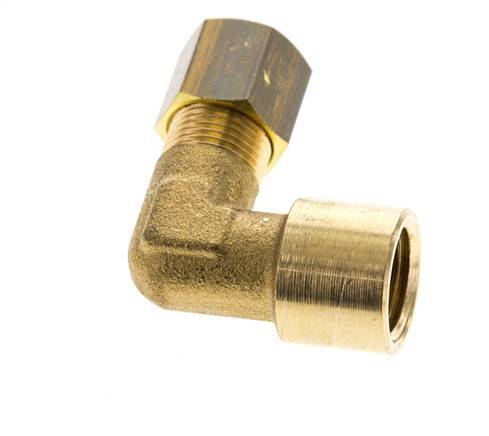 Raccord à compression coudé 90° en laiton G 1/4'' x 8mm 135 Bar DIN EN 1254-2