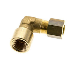 Raccord à compression coudé 90° en laiton G 1/4'' x 8mm 135 Bar DIN EN 1254-2