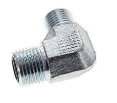 Raccord coudé 90° en acier zingué UN 11/16''-16 x UNF 9/16''-18 mâle ORFS 630 Bar - Hydraulique