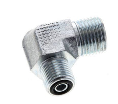 Raccord coudé 90° en acier zingué UN 11/16''-16 x UNF 9/16''-18 mâle ORFS 630 Bar - Hydraulique