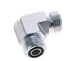 Raccord coudé 90° en acier zingué UN 11/16''-16 mâle ORFS 630 Bar - Hydraulique