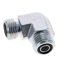 Raccord coudé 90° en acier zingué UN 11/16''-16 mâle ORFS 630 Bar - Hydraulique