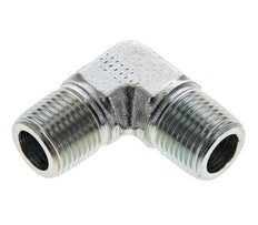 Raccord coudé 90° 1/2'' NPT mâle en acier zingué 225 Bar - Hydraulique