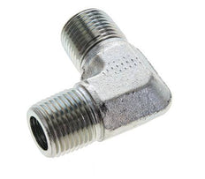 Raccord coudé 90° 1/2'' NPT mâle en acier zingué 225 Bar - Hydraulique