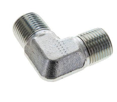 Raccord coudé 90° 1/2'' NPT mâle en acier zingué 225 Bar - Hydraulique