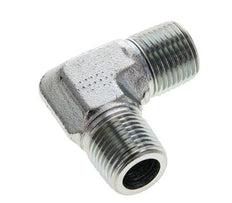 Raccord coudé 90° 1/2'' NPT mâle en acier zingué 225 Bar - Hydraulique