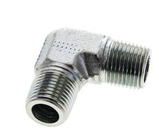 Raccord coudé 90° 1/2'' NPT mâle en acier zingué 225 Bar - Hydraulique