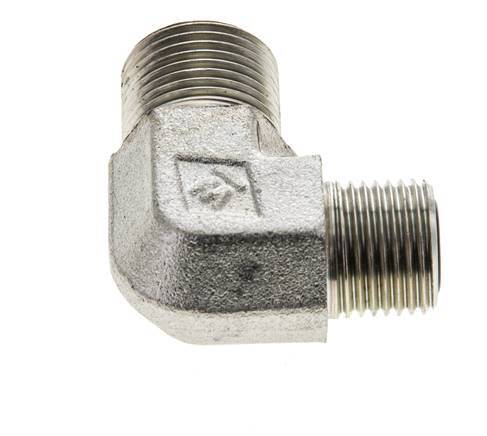 Raccord coudé 90° en acier zingué UN 13/16''-16 x UN 11/16''-16 mâle ORFS 630 Bar - Hydraulique