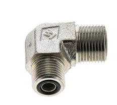Raccord coudé 90° en acier zingué UN 13/16''-16 x UN 11/16''-16 mâle ORFS 630 Bar - Hydraulique