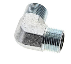 Raccord coudé 90° UNS 1''-14 mâle en acier zingué ORFS 400 Bar - Hydraulique