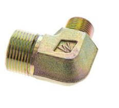 Raccord coudé 90° en acier zingué UN 1-3/16''-12 x UN 13/16''-16 mâle ORFS 400 Bar - Hydraulique
