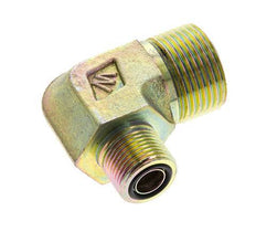 Raccord coudé 90° en acier zingué UN 1-3/16''-12 x UN 13/16''-16 mâle ORFS 400 Bar - Hydraulique