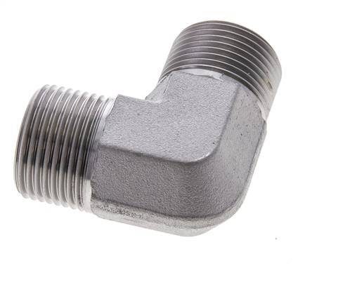 UN 1-3/16''-12 Male Zinc plated Steel 90 deg Elbow Fitting ORFS 400 Bar - Hydraulic
