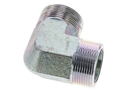 Raccord coudé 90° en acier zingué UN 1-11/16''-12 mâle ORFS 250 Bar - Hydraulique