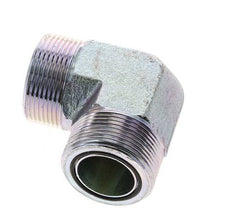 Raccord coudé 90° en acier zingué UN 1-11/16''-12 mâle ORFS 250 Bar - Hydraulique