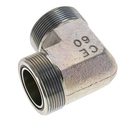 Raccord coudé 90° en acier zingué UN 2''-12 mâle ORFS 250 Bar - Hydraulique