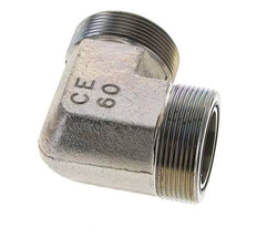 Raccord coudé 90° en acier zingué UN 2''-12 mâle ORFS 250 Bar - Hydraulique