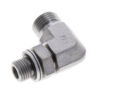 Raccord coudé 90° en acier zingué UN 11/16''-16 x G 1/4'' mâle ORFS 400 Bar - Hydraulique