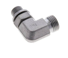 Raccord coudé 90° en acier zingué UN 11/16''-16 x G 1/4'' mâle ORFS 400 Bar - Hydraulique