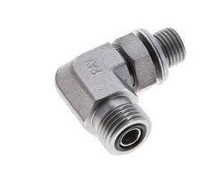 Raccord coudé 90° en acier zingué UN 11/16''-16 x G 1/4'' mâle ORFS 400 Bar - Hydraulique