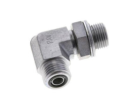 Raccord coudé 90° en acier zingué UN 11/16''-16 x G 3/8'' mâle ORFS 400 Bar - Hydraulique