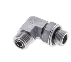 Raccord coudé 90° en acier zingué UN 11/16''-16 x G 3/8'' mâle ORFS 400 Bar - Hydraulique