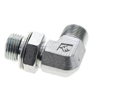 Raccord coudé 90° en acier zingué UN 13/16''-16 x G 1/2'' mâle ORFS 400 Bar - Hydraulique