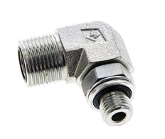 Raccord coudé 90° en acier zingué UN 13/16''-16 x G 1/4'' mâle ORFS 400 Bar - Hydraulique