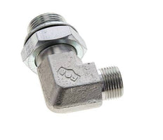 UN 13/16''-16 x G 3/4'' Male Zinc plated Steel 90 deg Elbow Fitting ORFS 400 Bar - Hydraulic