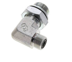 UN 13/16''-16 x G 3/4'' Male Zinc plated Steel 90 deg Elbow Fitting ORFS 400 Bar - Hydraulic