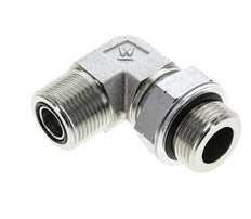 Raccord coudé 90° UNS 1''-14 x G 3/4'' mâle en acier zingué ORFS 400 Bar - Hydraulique