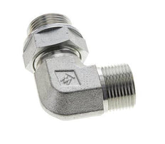 Raccord coudé 90° UNS 1''-14 x G 3/4'' mâle en acier zingué ORFS 400 Bar - Hydraulique