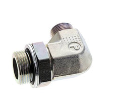 Raccord coudé 90° UNS 1''-14 x G 1'' mâle en acier zingué ORFS 315 Bar - Hydraulique