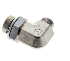 Raccord coudé 90° UNS 1''-14 x G 1'' mâle en acier zingué ORFS 315 Bar - Hydraulique