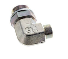 Raccord coudé 90° UNS 1''-14 x G 1'' mâle en acier zingué ORFS 315 Bar - Hydraulique