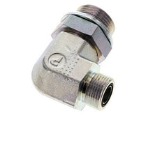 Raccord coudé 90° UNS 1''-14 x G 1'' mâle en acier zingué ORFS 315 Bar - Hydraulique