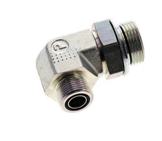 Raccord coudé 90° UNS 1''-14 x G 1'' mâle en acier zingué ORFS 315 Bar - Hydraulique