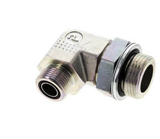 Raccord coudé 90° UNS 1''-14 x G 1'' mâle en acier zingué ORFS 315 Bar - Hydraulique