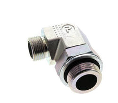 Raccord coudé 90° UNS 1''-14 x G 1'' mâle en acier zingué ORFS 315 Bar - Hydraulique