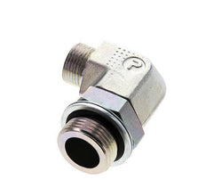 Raccord coudé 90° UNS 1''-14 x G 1'' mâle en acier zingué ORFS 315 Bar - Hydraulique